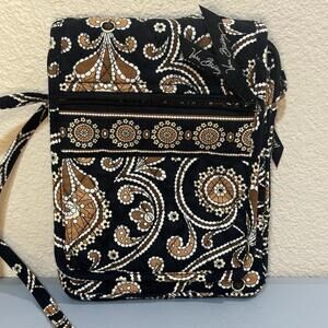 Vera Bradley Caffe Latte Flap Front Hipster Crossbody Shoulder Bag Purse Strap